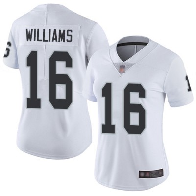 Nike Las Vegas Raiders #16 Tyrell Williams White Women's Stitched NFL Vapor Untouchable Limited Jersey